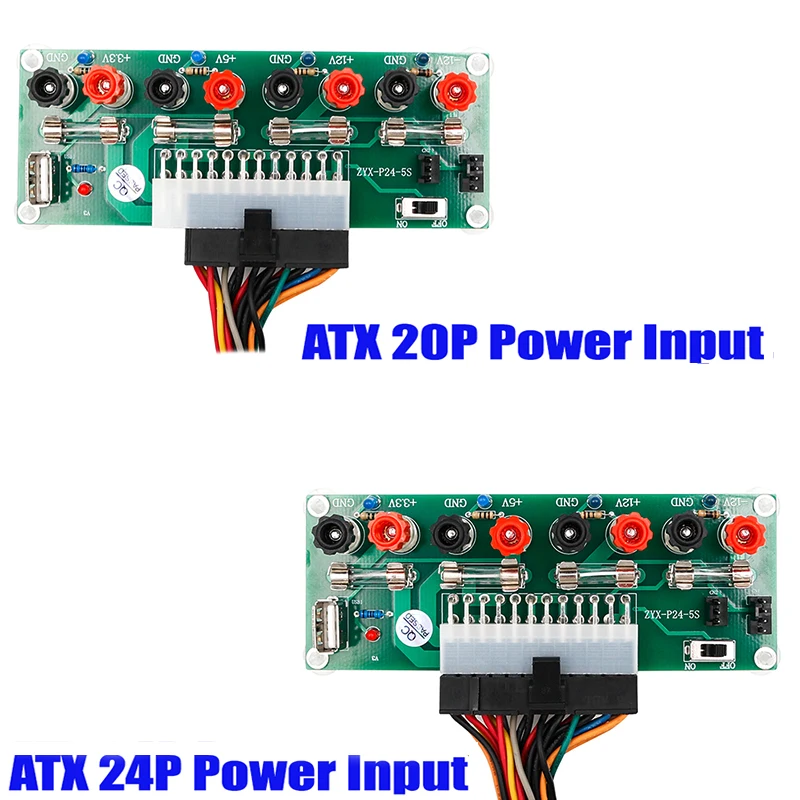 Улучшенная версия 20/24 Pin ATX Benchtop PC адаптер питания с портом USB 5 В для развития