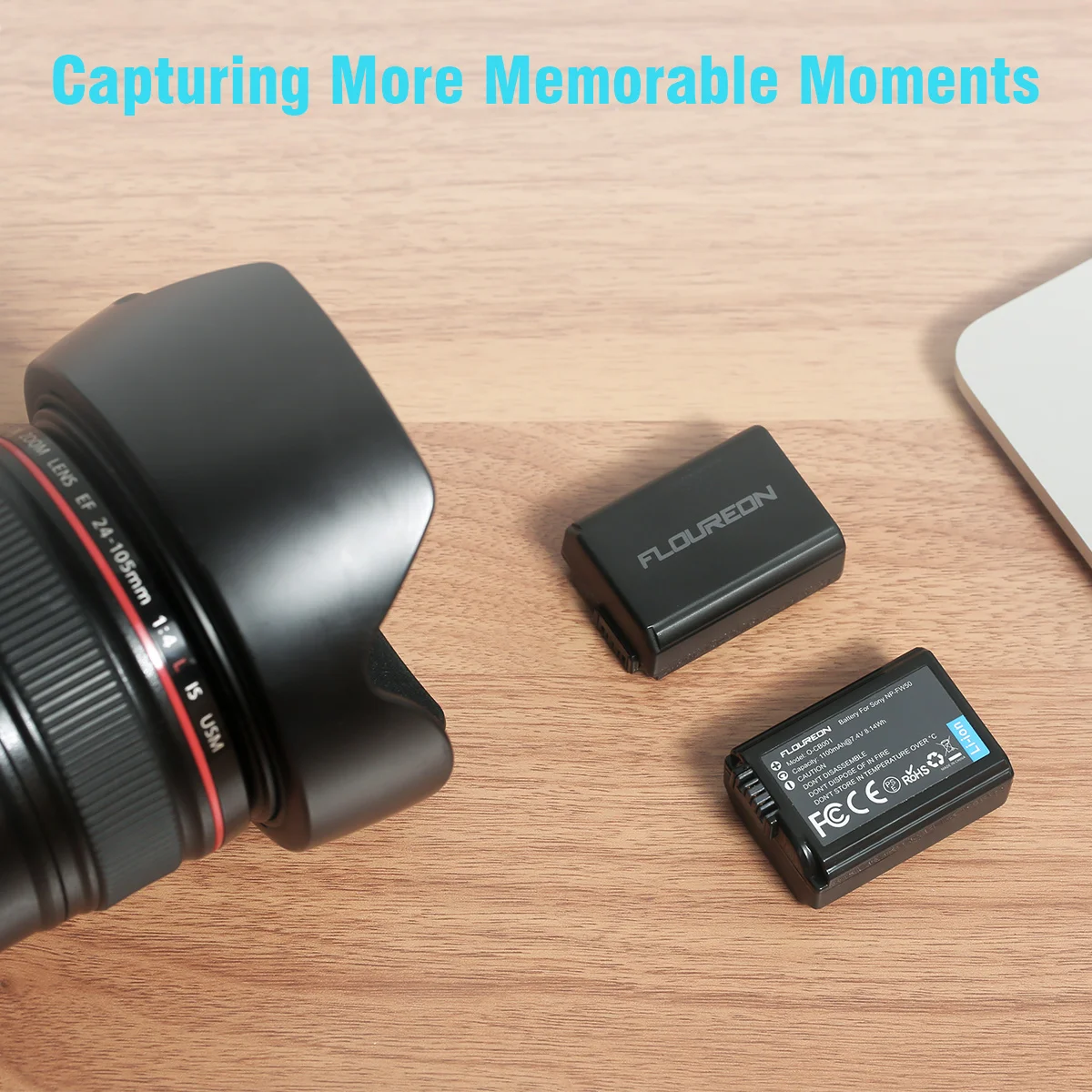 Аккумуляторная батарея FLOUREON NP-FW50 для Sony A6000 A6500 A7 A7II A7RII A7SII A7S A55 A5100 2 шт. 1100 мАч |