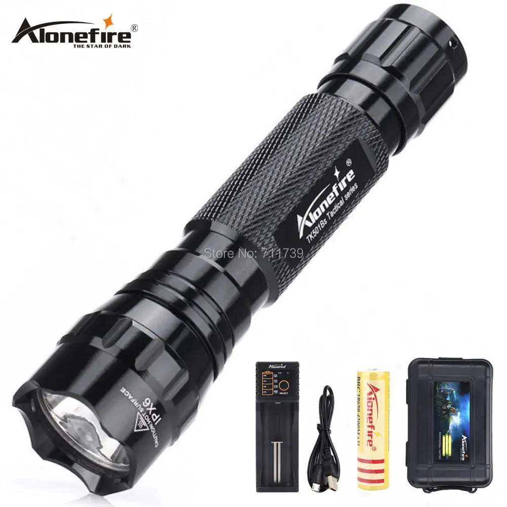 Светодиодный фонарь AloneFire 501Bs XM L T6 водонепроницаемый тактический Cree для охоты