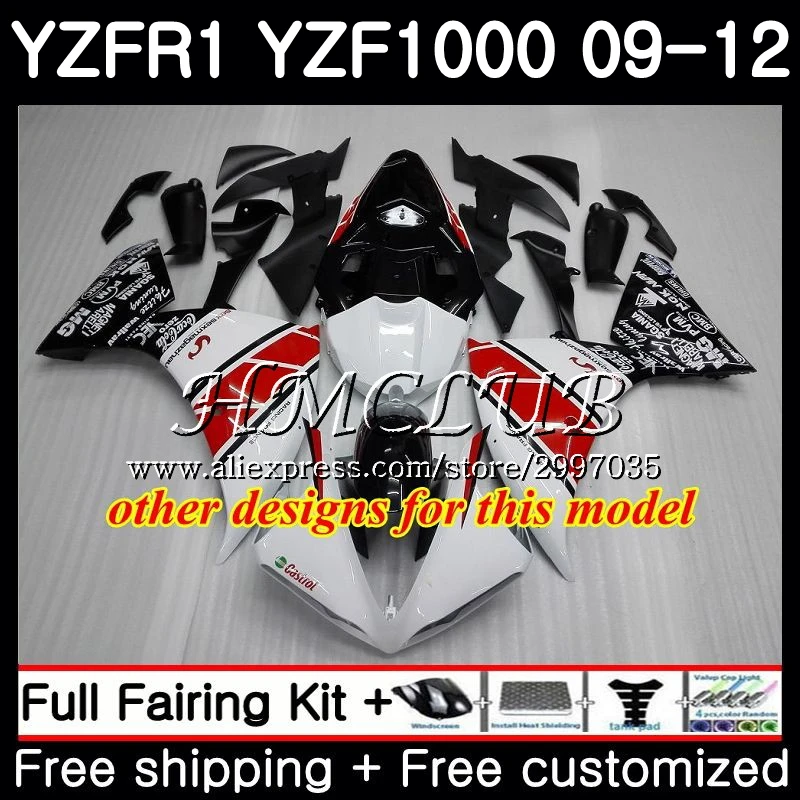 Bodys для YAMAHA YZF 1000 R1 2009 2010 2011 2012 9HC4 R 1 YZF1000 новая синяя рамка YZFR1 09 10 11 12
