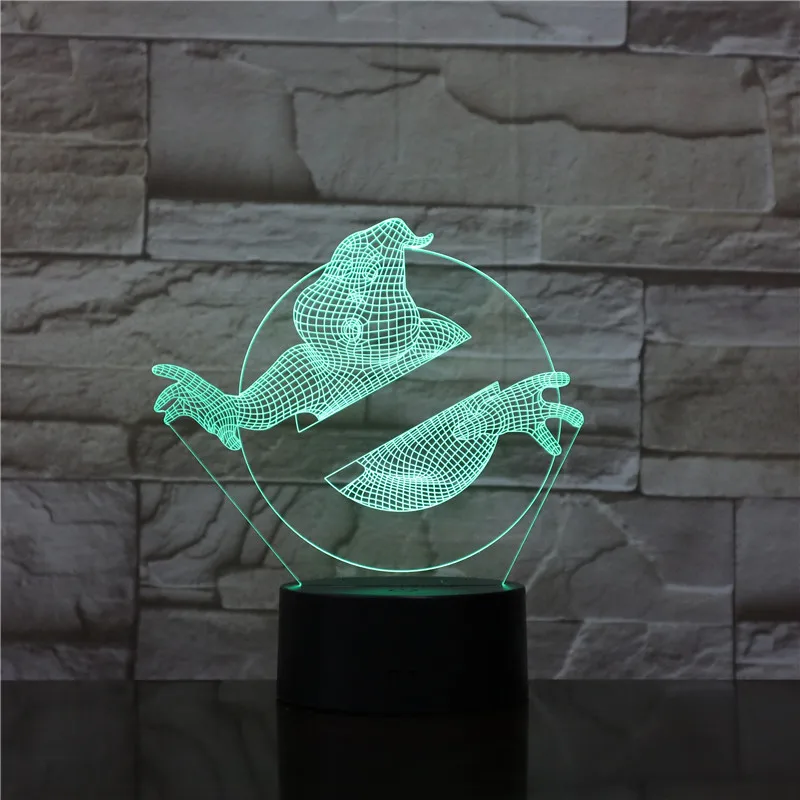 Подарок на Хэллоуин прикосновение настольная лампа 7 цветов меняющаяся 3d Новинка