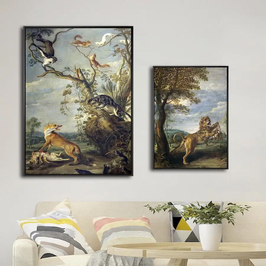 

Украшение для дома печать холст стены Искусство постер масло Unframde рисунки Paitings Frans Snyders пейзаж картинки