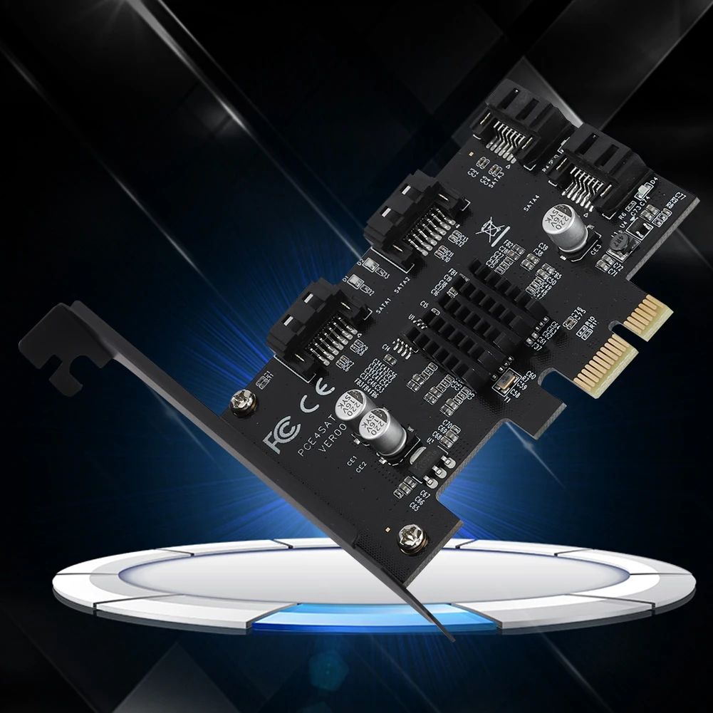 Новинка 6G SATA 3 0 для PCI-E 4 порта адаптер расширитель переходная карта HDD SSD PCI-Express