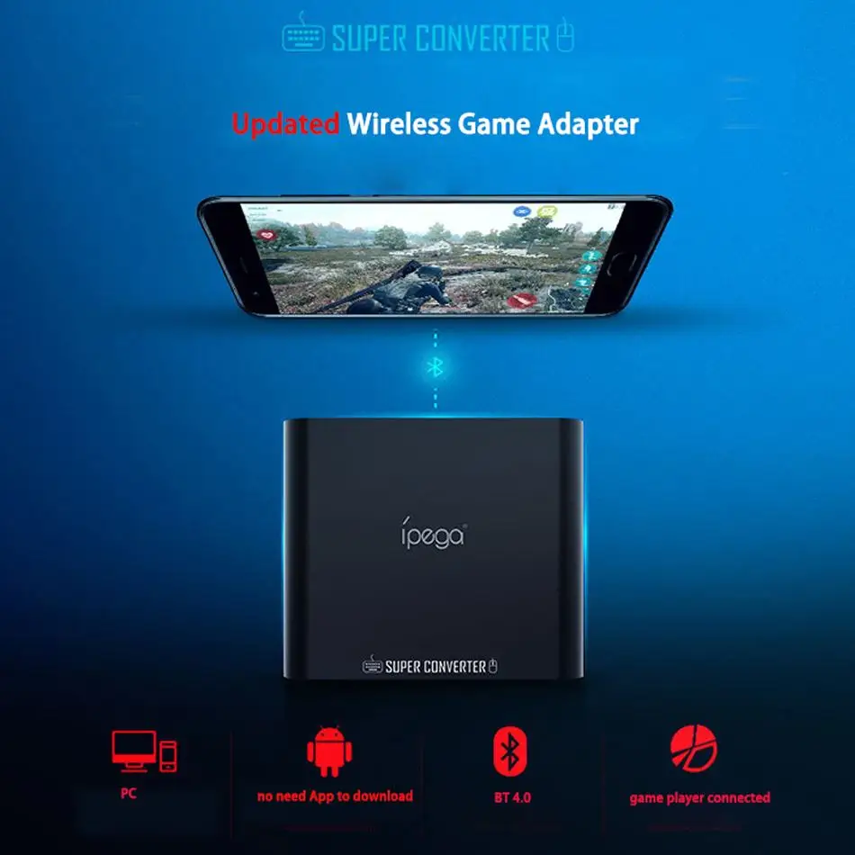 Новинка хит ipega PG 9116 Беспроводная Bluetooth мышь и клавиатура Ключ адаптер конвертер
