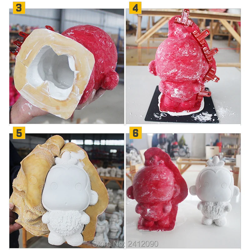 Сова собака резиновые украшения формы 3d Аниме штукатурка силиконовые DIY фигурка