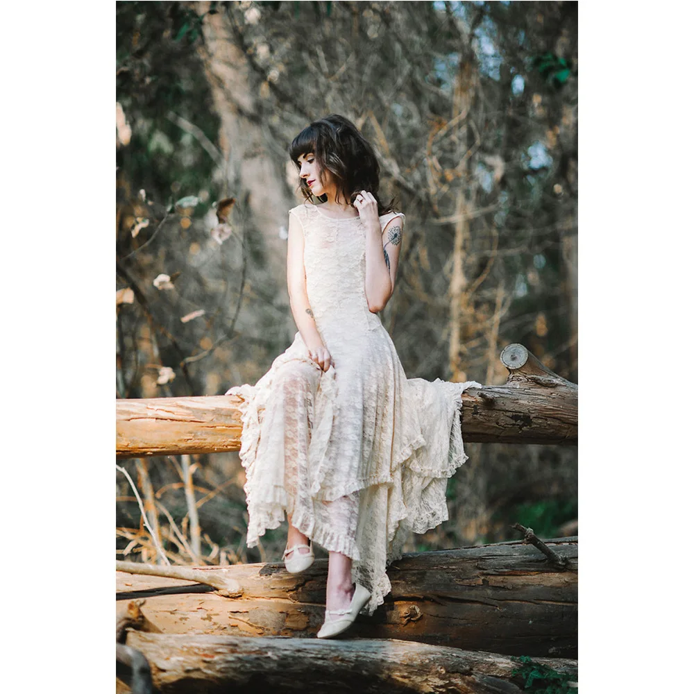 Wipalo 2019 Ladies Tiered Flared Asymmtrical Lace DressElegant Sleeveless Evening Party Dress Casual Solid Maxi Club Vestidos | Женская