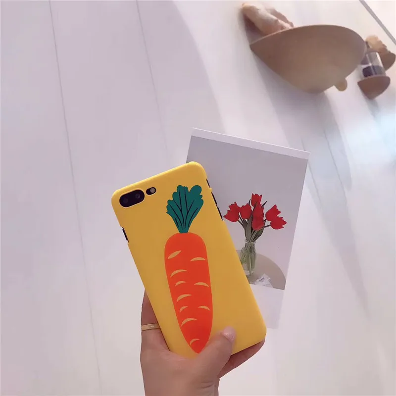 Милый мультфильм для фруктов моркови корейский чехол телефона iPhone 7 Puls 6 6S 8 X XS MAX XR