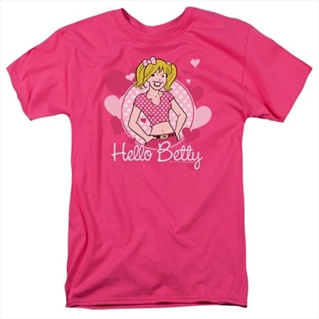 Archie Comics-Hello Betty-футболка с коротким рукавом для взрослых 18-1 ярко-розовый-маленький