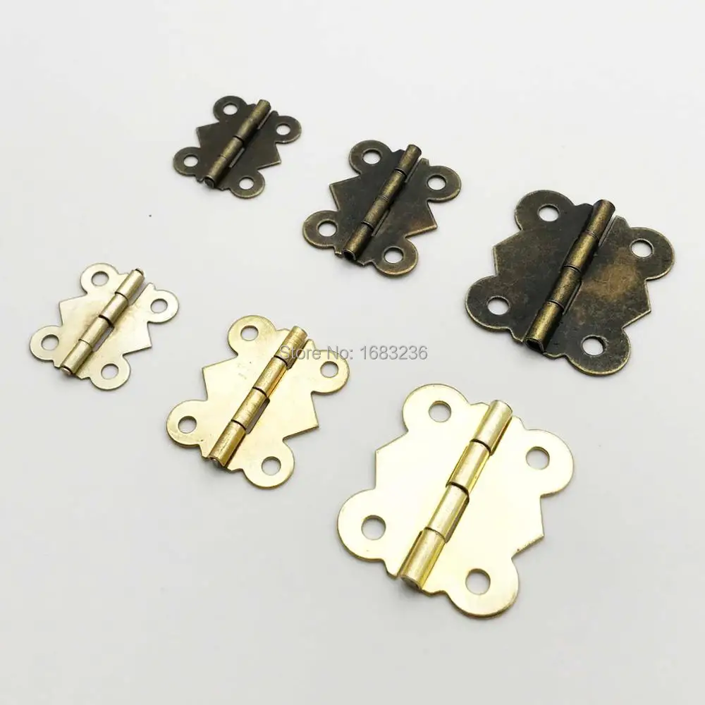 12 шт. деревянная музыкальная шкатулка в форме бабочки 2 цвета 3 размера|hinges knobs|hinged