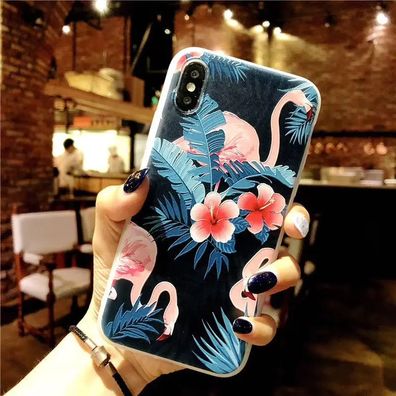 CAPAME Soft Case For iPhone 6 8 Plus X Protection Silicone Cute Pink Protective Back Phone Cases 5S 6s 7 |
