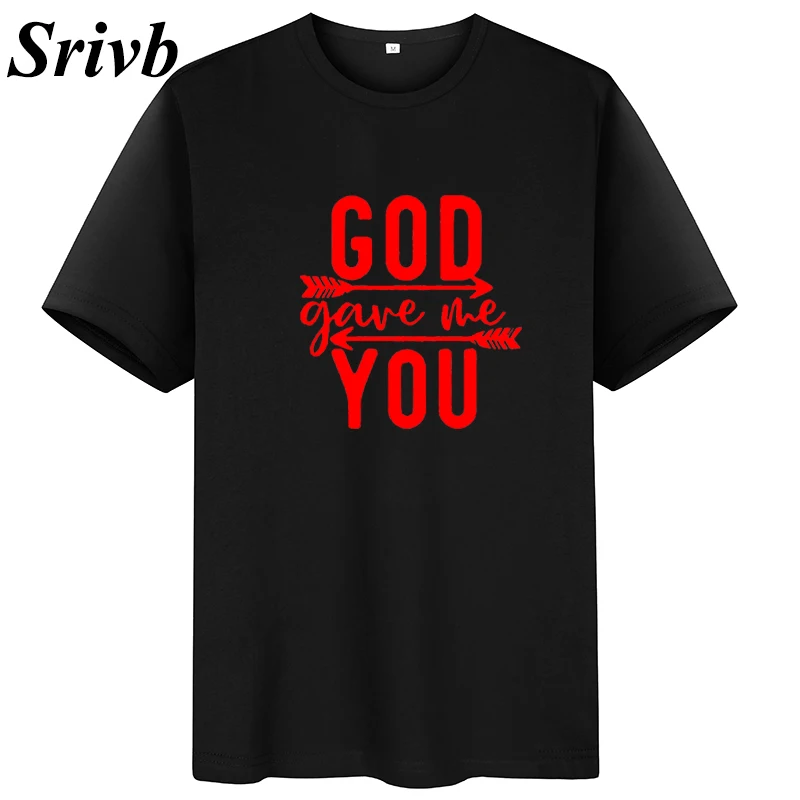 Srivb God Gove Me You новая футболка Топ Женская летняя хлопковая Kawaii Camiseta Mujer плюс размер