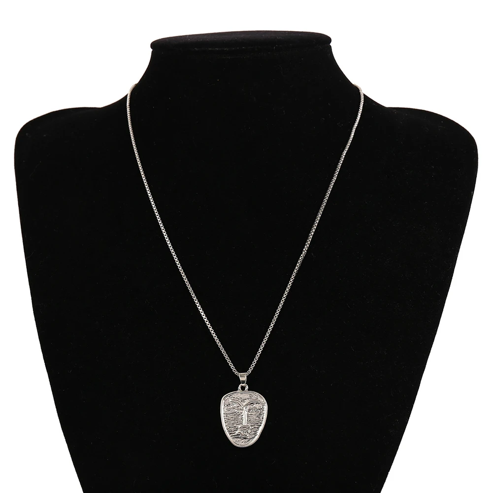 Hot Fashion Women Simple Embossed Portrait Pendant Sliver Gold Long Chain Women's Necklace Jewelry For Female Girls |