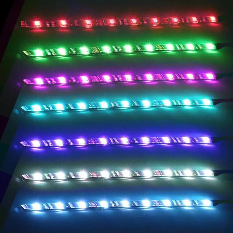12 шт. RGB светящийся светильник светодиодный неоновый освещение для садовых дорожек мотоциклов