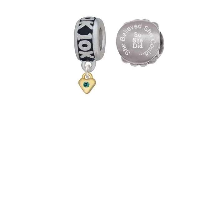 Goldtone Mini December Teal Crystal Heart 10 K Run она считала что может очаровать бусы (набор из 2)| |