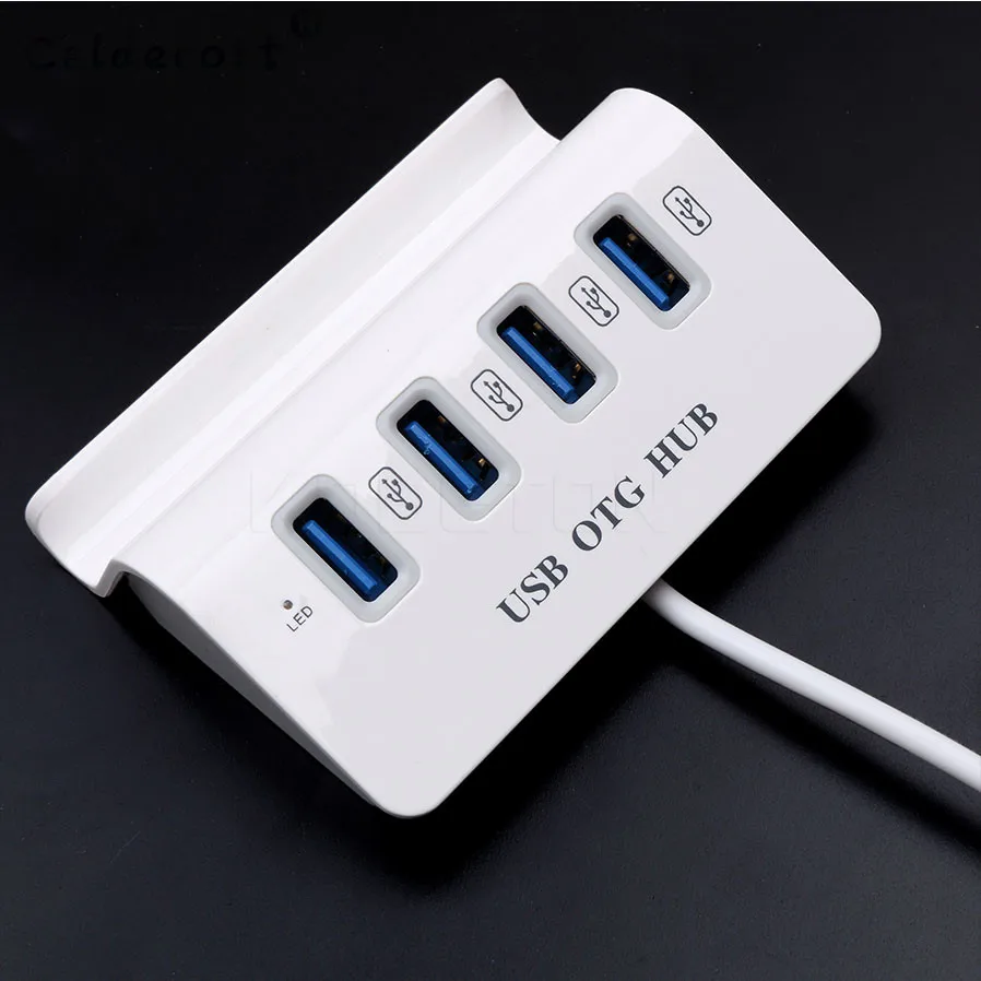 Высокоскоростной 4 портовый USB 3. 0 Разветвитель OTG концентратор мульти Micro Hubfor Windows