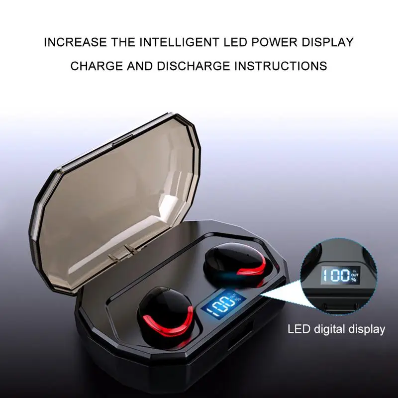 Цифровой дисплей TWS R10 Bluetooth наушники 5 0 гарнитура Беспроводные бинауральные 15