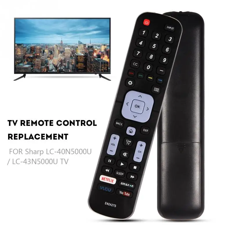 Черный EN2A27S сменный пульт дистанционного управления для Sharp LC 40N5000U / 43N5000U 43N6100U TV