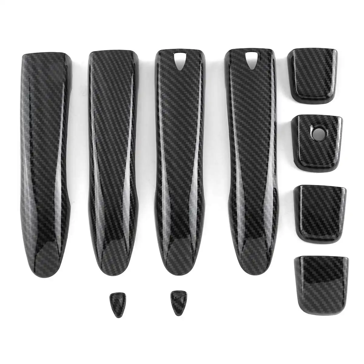8 шт./компл. накладка на боковые ручки автомобиля из углеродного волокна ABS для Nissan
