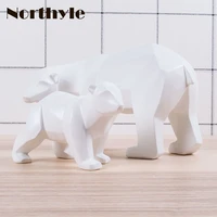 paper folding resin polar bear figurine home decoration gift for home decor window display and christmas gift ornament craft