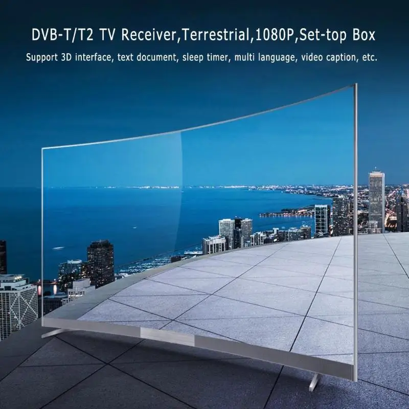 DVB T/T2 ТВ приемник H.264 MPEG 2/4 3D цифрового видео суши черного цвета 7 дней EPG 50 МБ/с. Avi PVR