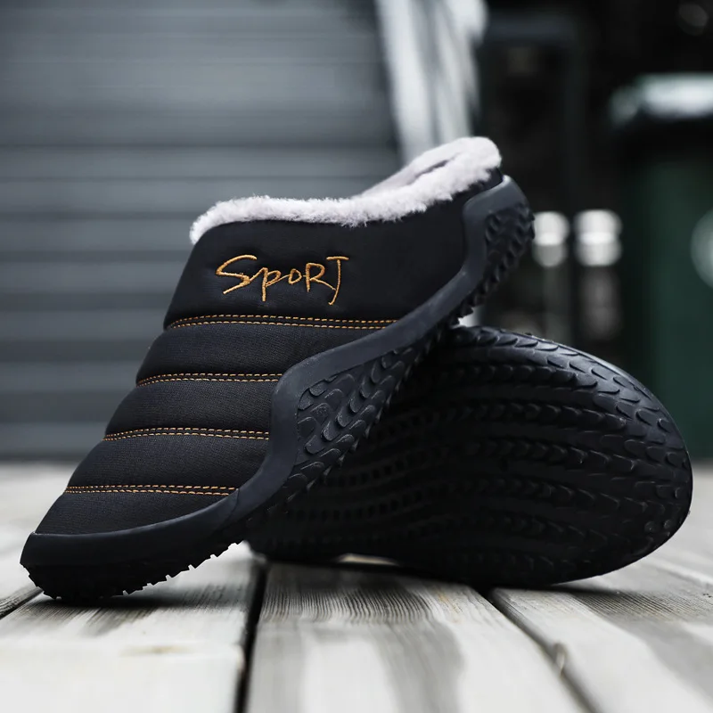 Winter Men Slippers 2018 Plush Keep Warm New Fashion Light Home Furnishing Cotton Slipper Large size | Обувь