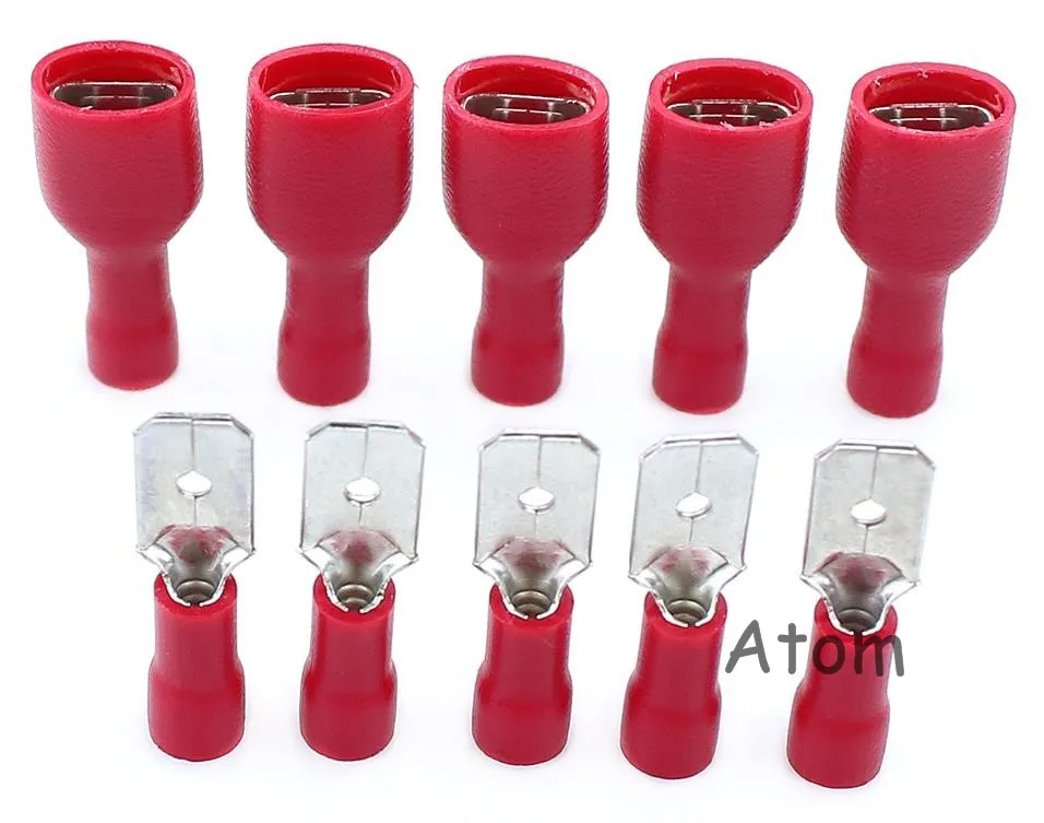 

Разъем 100 шт красный полу изоляцией Лопата электрические соединители юбка-брюки из смеси для мужчин и женщин