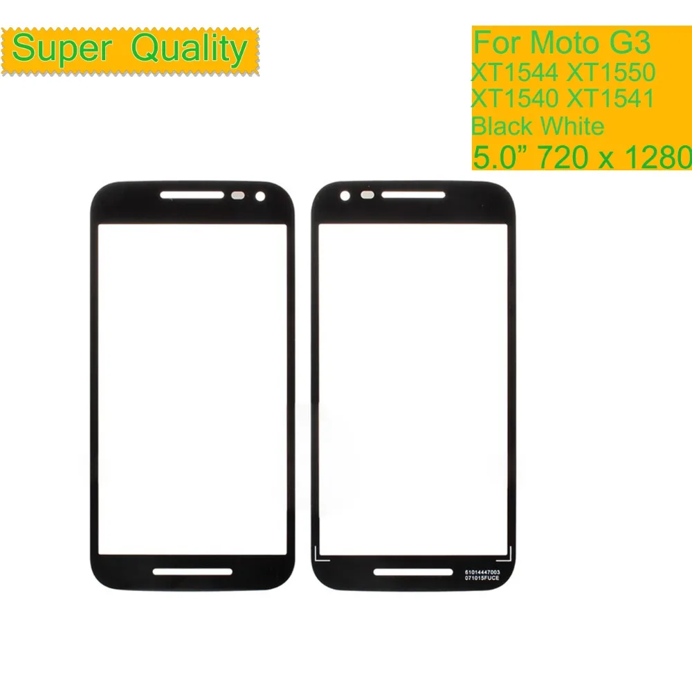 

10Pcs/lot For Motorola Moto G3 G 3rd Gen 2015 xt1544 xt1550 xt1540 XT1541 XT154 Touch Screen Front Outer Glass Panel Lens