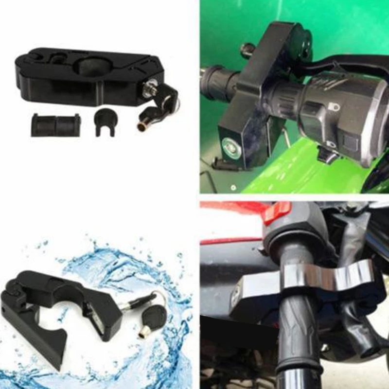 Black CNC Aluminum Motorcycle Handlebar Grips Security Lock Fits most scooters motorcycles and ATV/'s | Автомобили и