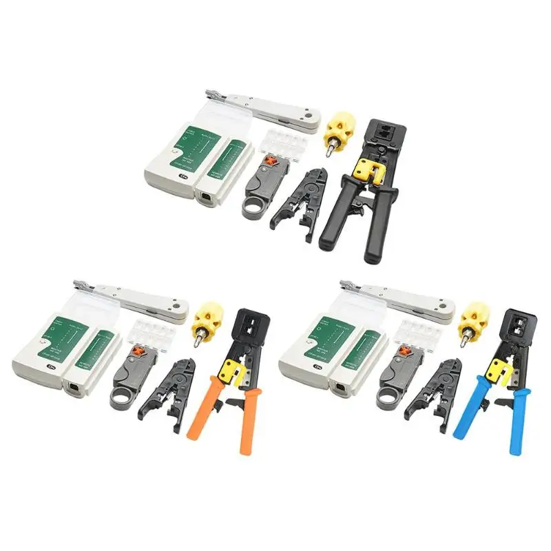 Alloet 18 шт./компл. RJ11 RJ45 портативный набор инструментов для ремонта сети кабель Ethernet