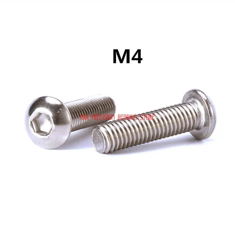 Parafusos M4 Bolt Стандартная кнопка головка винт Sus304 нержавеющая сталь
