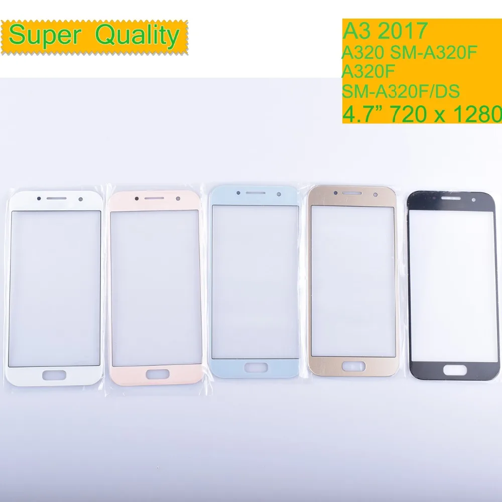 10 шт./лот для Samsung Galaxy A3 2017 a320 A320F SM A320F/DS сенсорный экран Передний со стеклянной