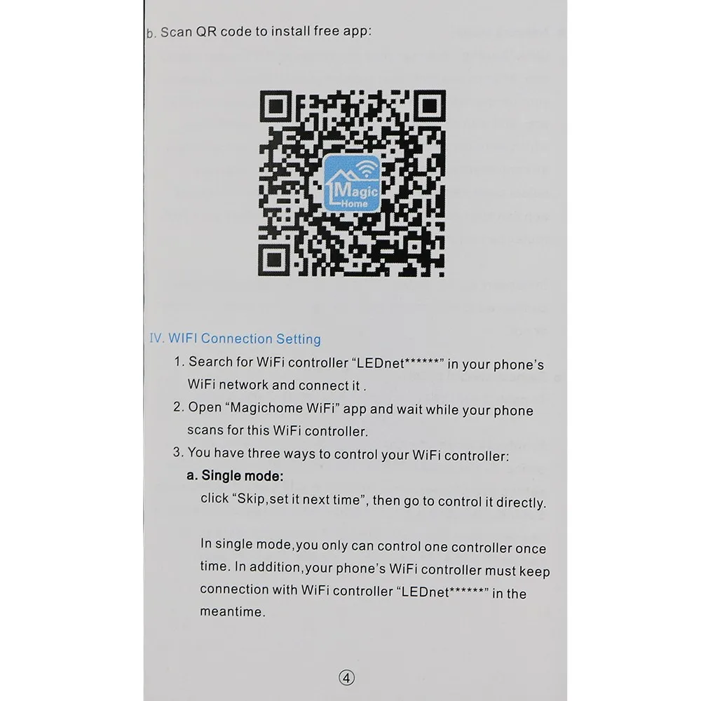 WIFI RGBW LED контроллер DC12V IOS/Android мобильный телефон беспроводной пульт