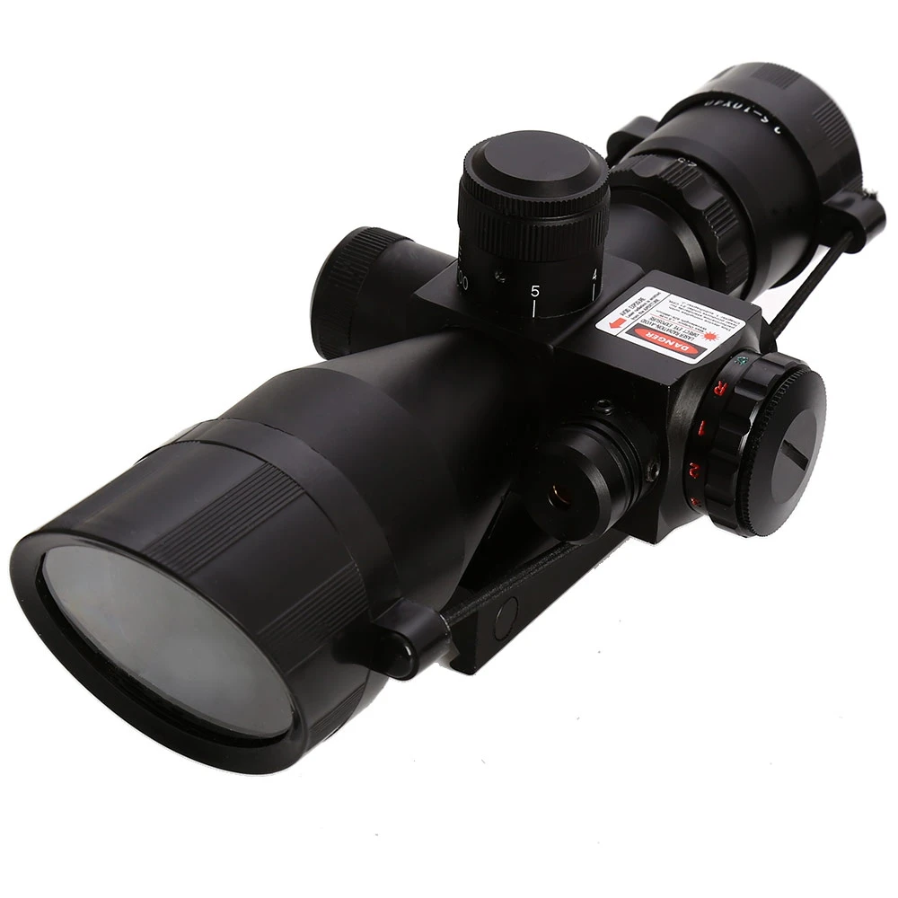 Beileshi Riflescope Red Dot Tactical 2 5 10x40 красный лазерный двойное освещение Mil dot с рельсовым
