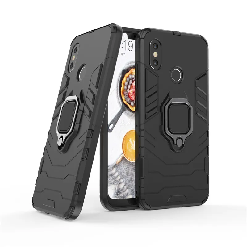 

R-JUST Shockproof Armor Case For Xiaomi 5X 6X 8 8SE MIX2 MIX2S Case For Xiaomi PLAY 8 Lite MAX2 Finger Ring Holder Phone Cover