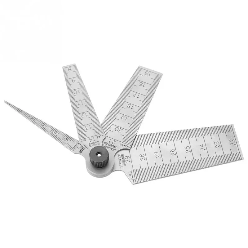 

1Pcs Stainless Steel Hole Size Inspection Rulers Welding Taper Feeler Gauge Gage Measuring Tools