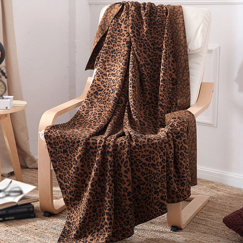 High Quality 120*180cm Leopard Knitted Thread Blanket for Bed Cotton Sofa Decorative Throw Blankets Bedspread Birthday Gift27