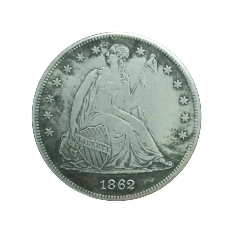Памятная монета Моргана с высокой имитацией 1862 медные винтажные Антикварные
