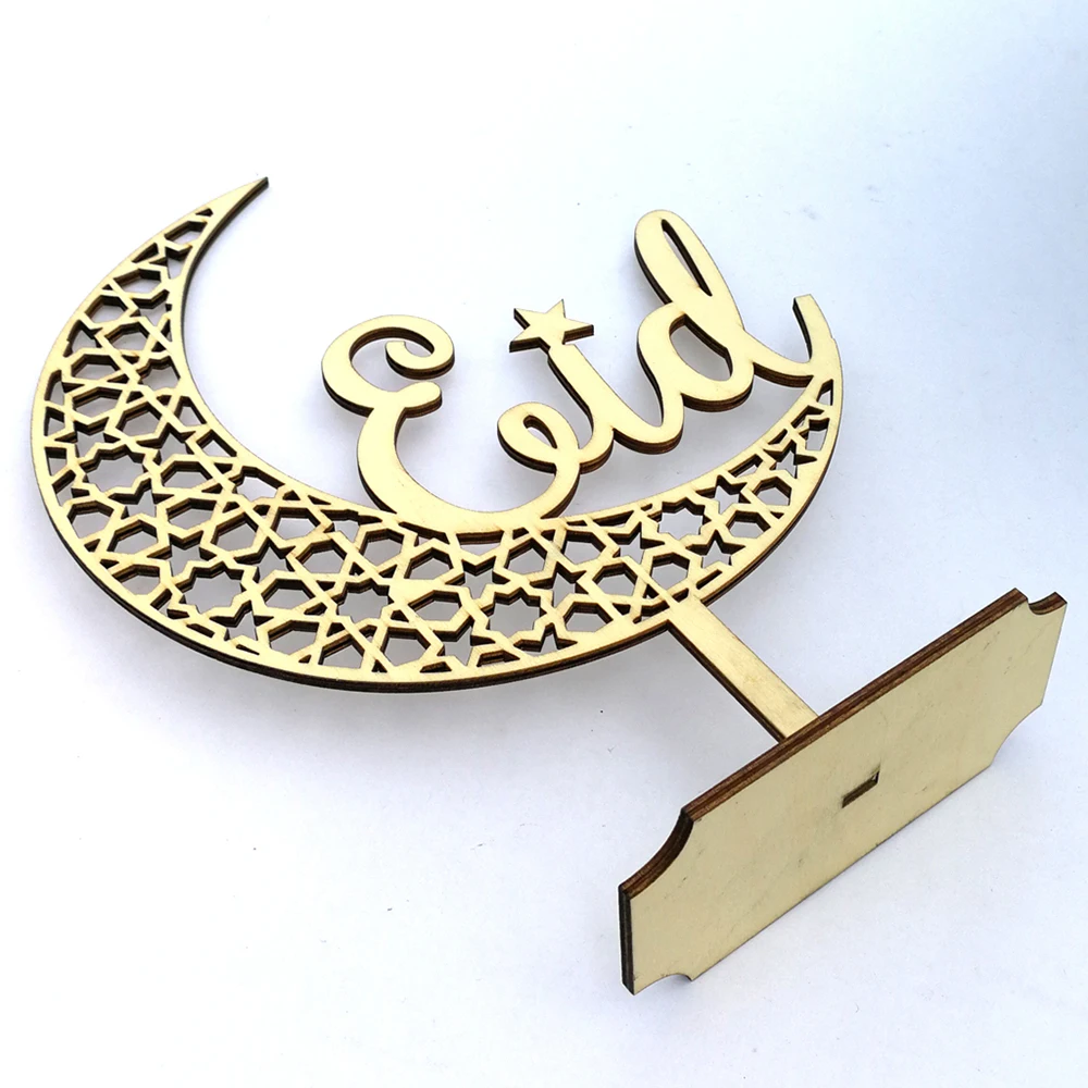 1 шт. креативный деревянный подвесной кулон Moon Eid Mubarak 2 стиля украшения для