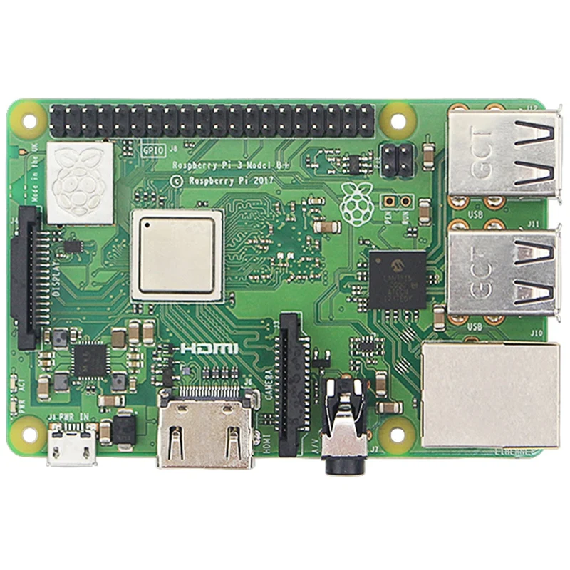 Штепсельная Вилка европейского стандарта Raspberry Pi 3 Model B Plus с Wi-Fi и Bluetooth + корпус Abs