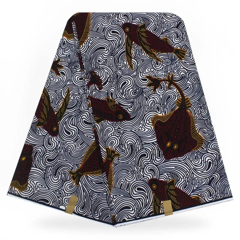 

African Original Wax Prints African Wax Cotton Fabric High Quality African Veritable Hot Wax Veritable Fabric For Dress 2019
