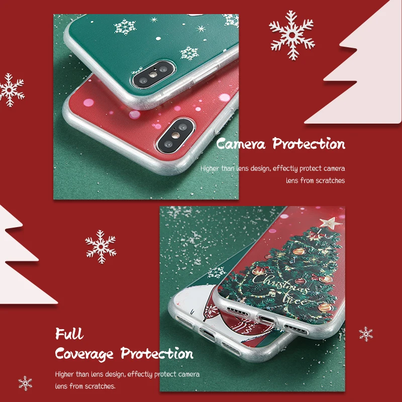 FLOVEME Christmas Phone Case For iPhone X XS Max XR 10 2019 New Year Cases 6 6S 7 8 Plus Cover Fashion Accessories |