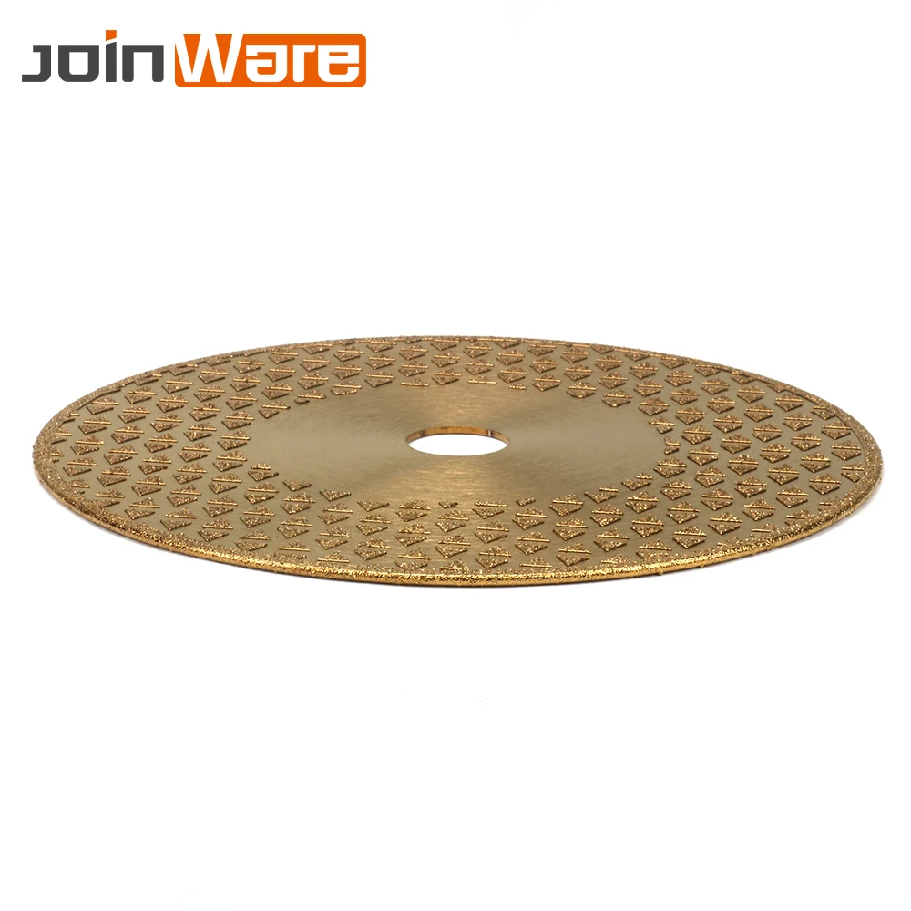 

7" Electroplated Diamond Cutting Grinding Disc Double Side Diamond Blade Granite Marble Wheel Cutter 7/8" Gold Abrasive Tool 1Pc