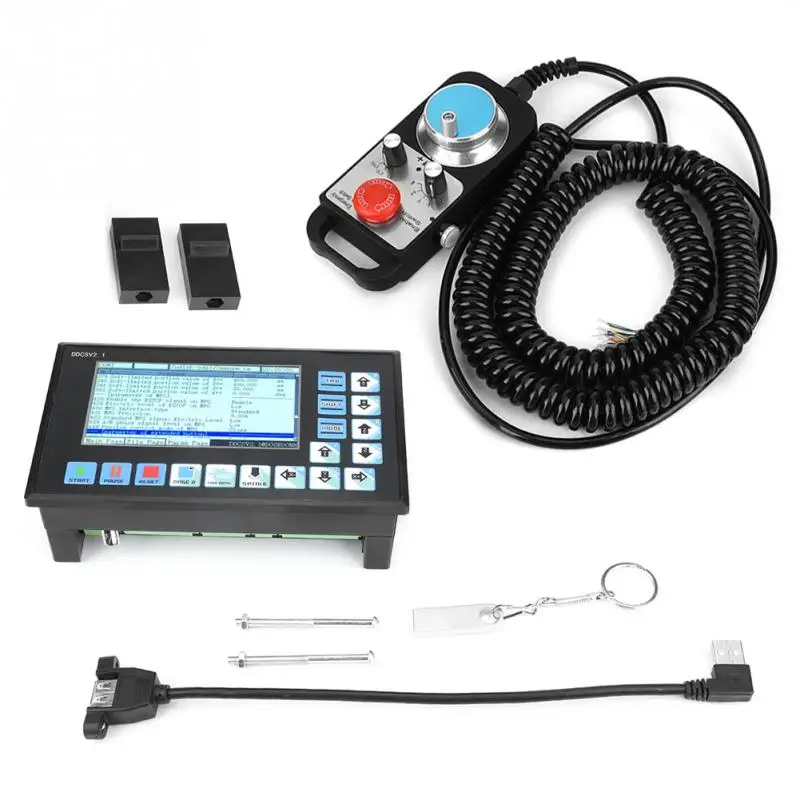 

1 Set CNC System Controller Electronic CNC Handwheel 4 axle USB CNC System Offline Controller Engraving Machines w/ Handwheel 5V