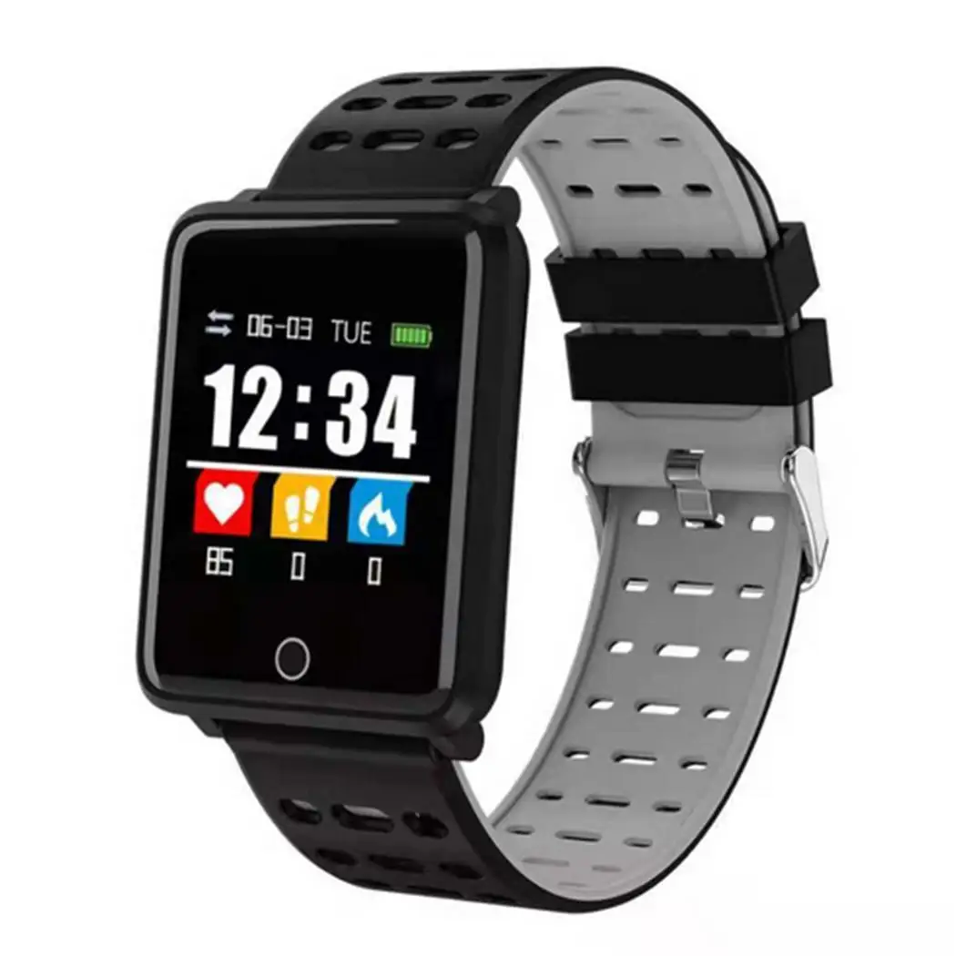 Мультифункциональные Смарт часы браслет кровяного давления ТПУ Сердце 180 mAh