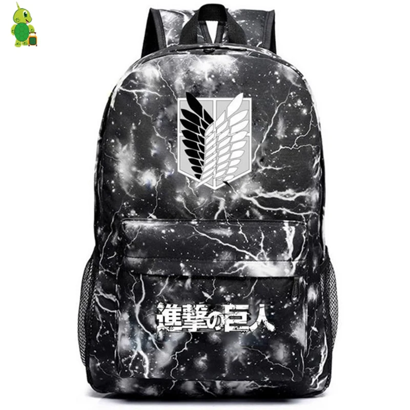 Рюкзак Attack on Titan Galaxy для женщин и мужчин рюкзак ноутбука Jiyuu No Tsubasa Eren Levi школьные