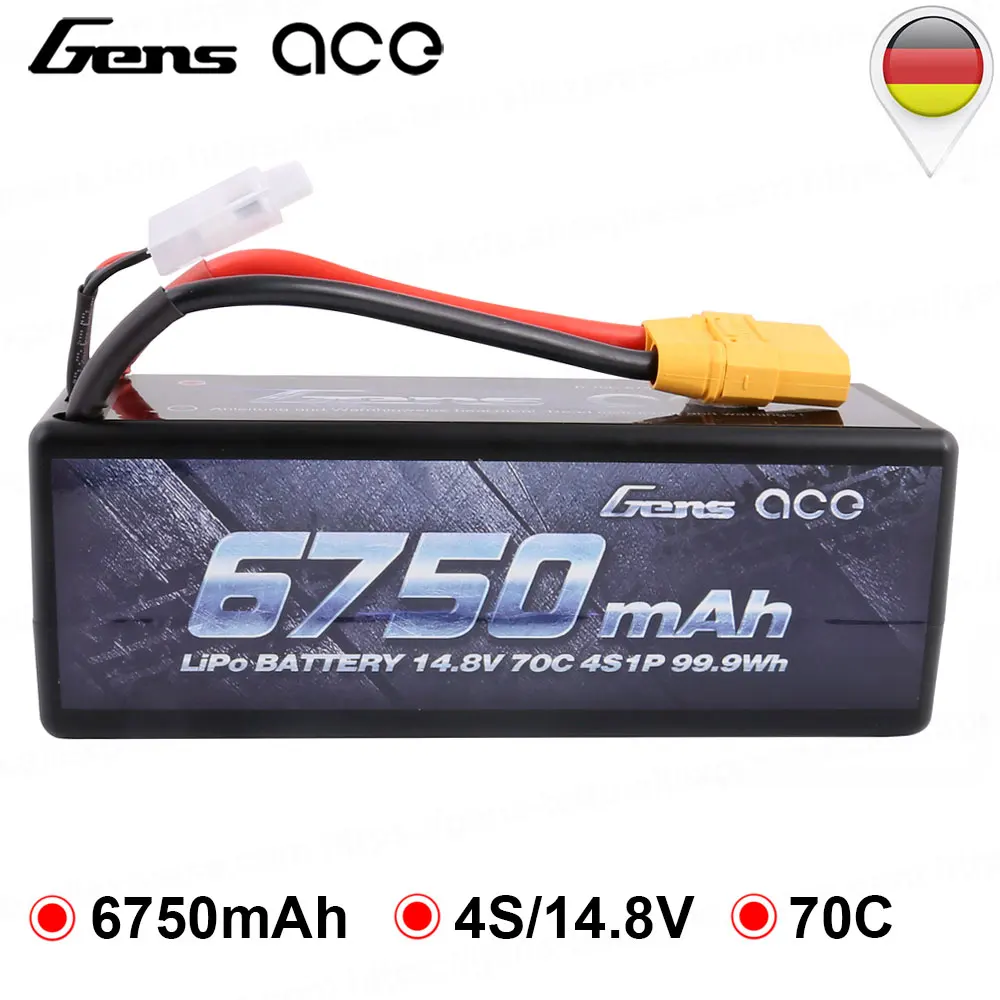 Батарейный блок Gens ace батарея 6750 мА/ч аккумулятор 14 8 в 70C разъем XT90 для Traxxas X maxx 1/8