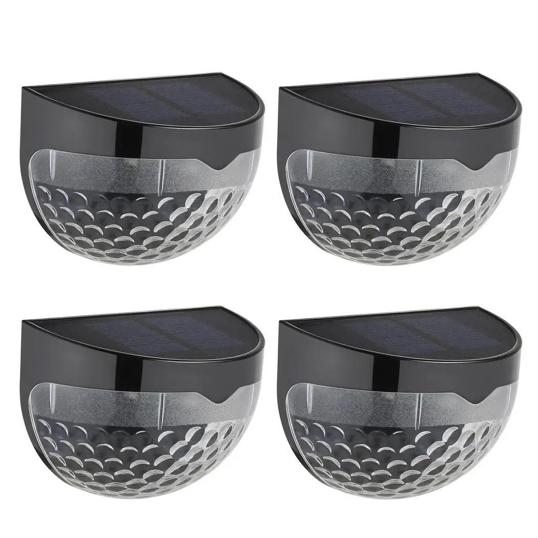 Outdoor Landscape Warm White Light Semi-circular Solar Wall Lamp 134g 6 hours warm white 6PCS 1 2V 600mAh 0 26W Black | Освещение
