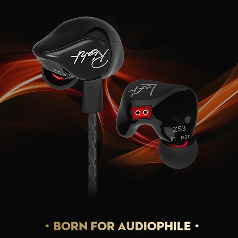 Плотным верхним ворсом KZ ZS3 наушники Съемный кабель для наушников в ухо аудио