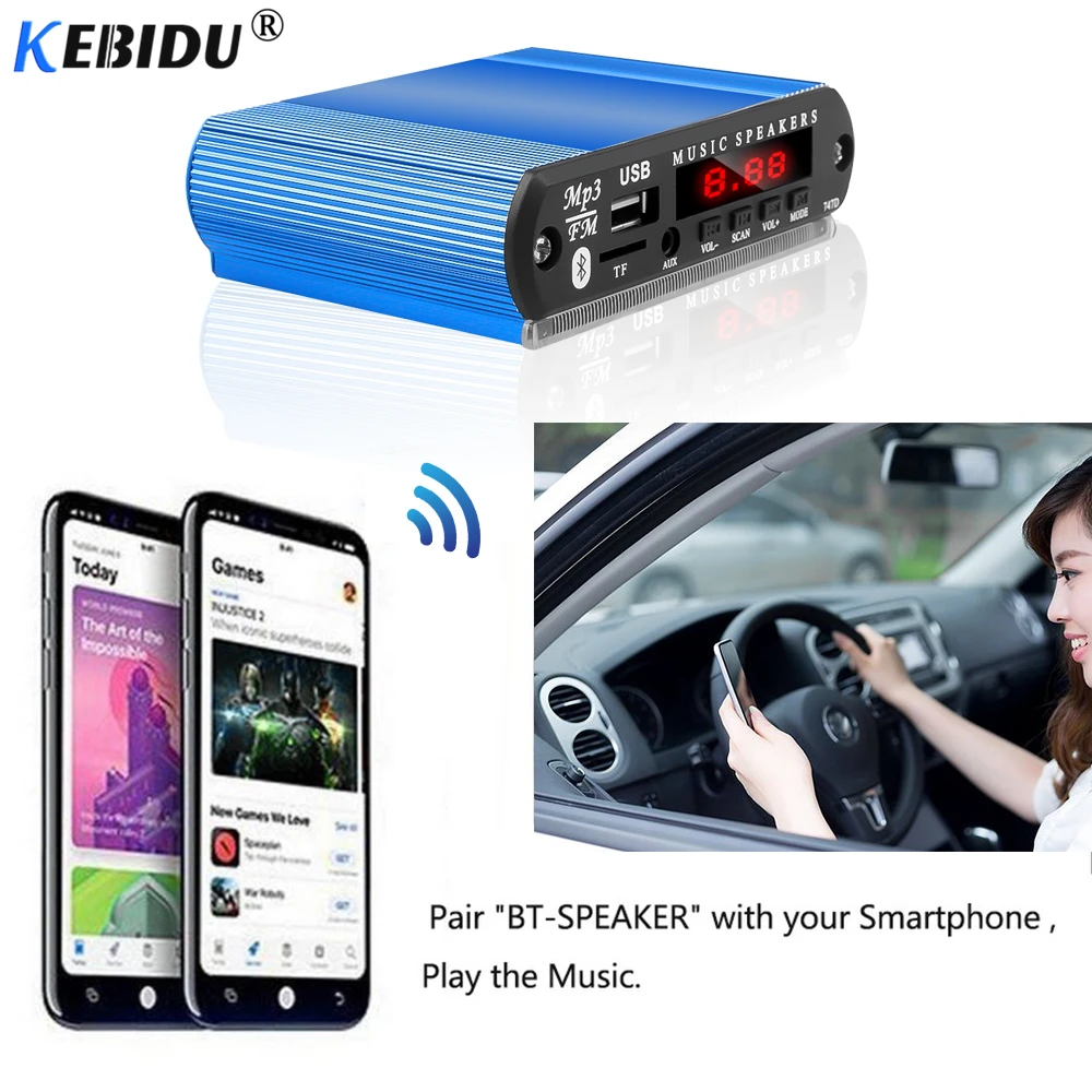 Беспроводной Bluetooth MP3 плеер KEBIDU WMA декодер плата автомобильный аксессуар с