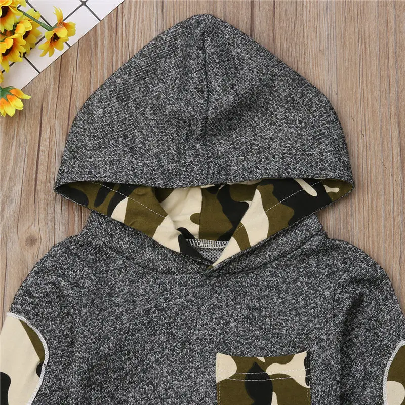 Toddler Baby Boy Clothes Set Infant Kid Camo Outfit Long Sleeve Hoodies Pants 2Pcs Newborn Children Clothing 0-24M |